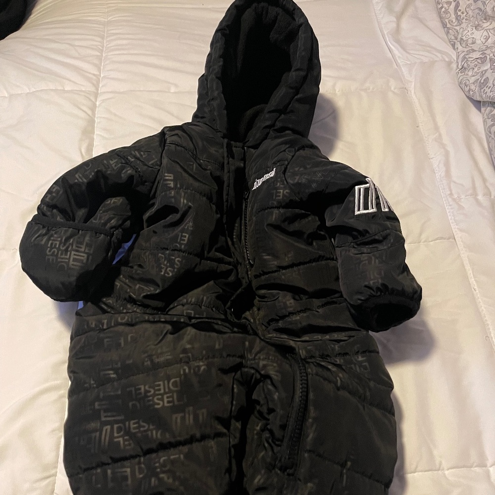 Kids Diesel Black Snowsuit 6-9 Month